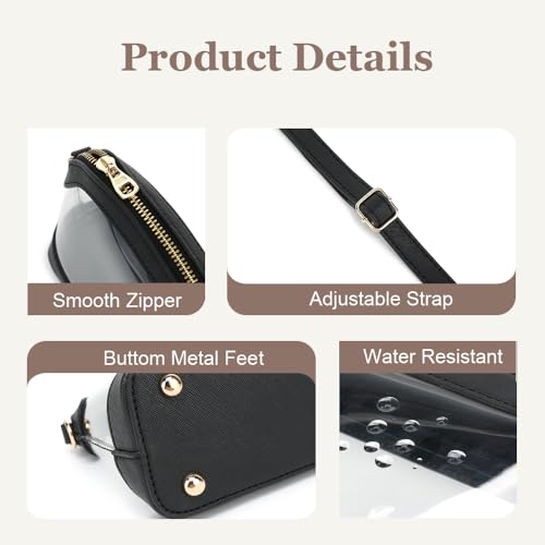 LOXOMU Clear Purse for Women - Small See Through Crossbody Bag for Stadiums, Concerts & Sports4