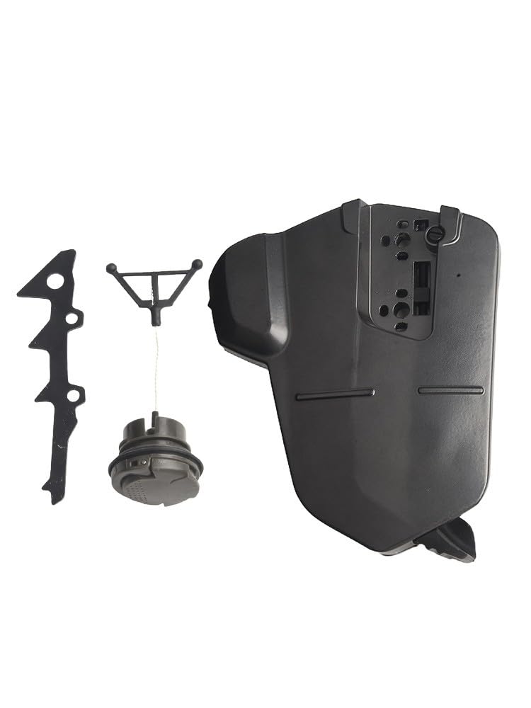 Kettensägen-Kupplungsdeckel kompatibel mit Husqvarna 550XP 550XPG 560, langlebiger Kunststoff und Metall Ersatz mit Tankdeckel und Fällhund, OEM 505199005 Grau Set