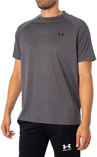 Under Armour UA Tech 2.0 SS Tee Erkek T-Shirt Carbon Heather / / Black LG - Görsel 3