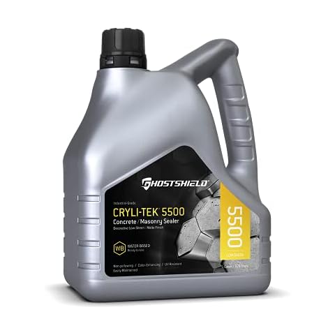 Cryli-Tek 5500-1 Gallon Water Based Acrylic Low Gloss Wet Look Water Repellent, Concrete Sealer and Paver Sealer Cover