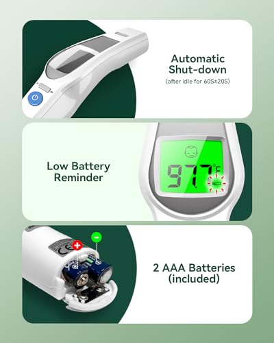 Fieberthermometer für Kinder Erwachsene,HOLFENRY Fieberthermometer Kontaktlos infrarot-thermometer...