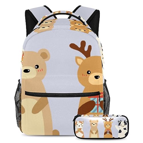 Sac de voyage pour étudiants et sorties scolaires avec motif animaux