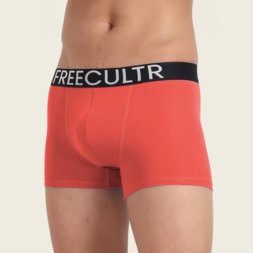 Image of Freecultr Organic Cotton Elastane Stretch Underwear for Men Breathable Comfortable Trunks Innerwear Sweat Absorbing Undergarments with Ultrasoft Waistband