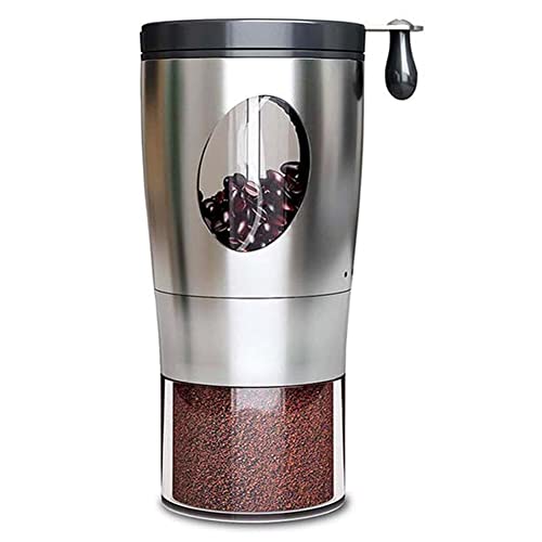 Jweweunyu Molinillo de café manual, mango plegable, ajuste ajustable, adecuado para camping y uso doméstico