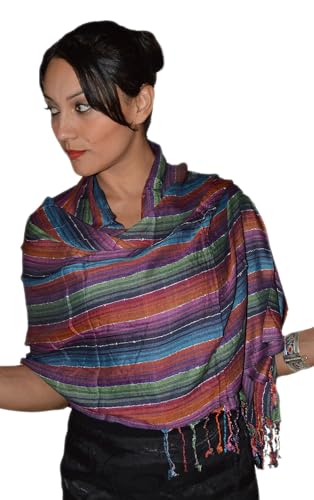Treasures Of Morocco Moroccan Shoulder Shawl Breathable Cotton Head Scarf Silky Soft Exquisite Wrap Multicolored