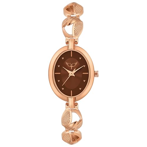 Image of WHITE BIRD Premium Quartz Analog Champagne Oval Dial Stainless Steel Strap Watch for Women