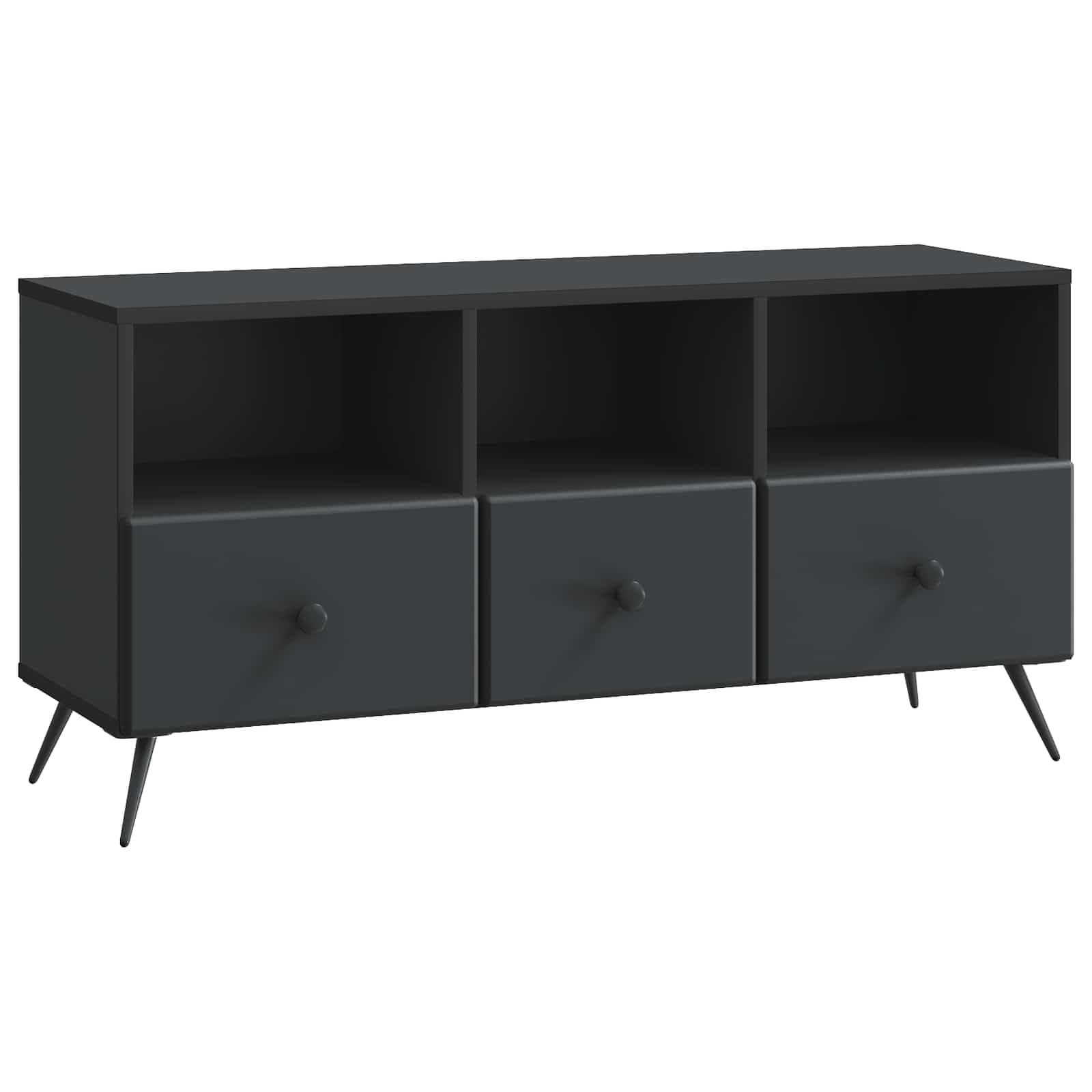 TV-Schrank Schwarz 102x34,5x50cm Fernsehtisch Holzwerkstoff