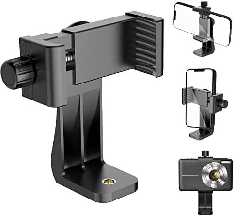 Tripod Phone Mount Holder, Smartphone Tripod Cell Phone Holder Mount Adapter Clip, Digtal Camera Bracket Selfie Lens Monopod Adjustable Ring Light for Camcorder,Compatible for Most Cellphones