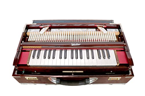3 3/4 Octave 9 Scale Changer (with Coupler) Box Harmonium with 3 set of Classic Reeds of Ratilal - Jibonlal