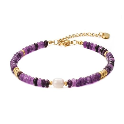 vissen Pulseira feminina de pedra natural banhada a ouro aço inoxidável cultivada com pérolas de água doce joia presente, Small, Aço inoxidável, Sem Pedra Preciosa