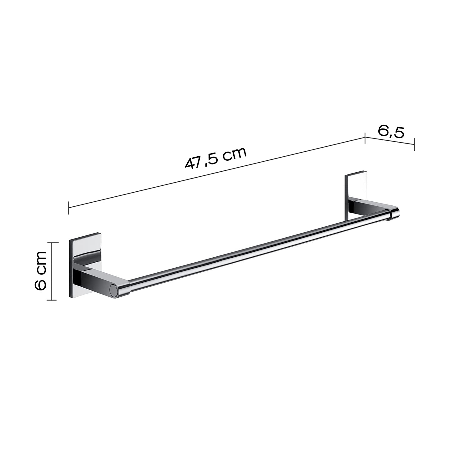 Gedy G-Singapore Towel Rail 45 cm with Rotating Plates, Colour Chrome, Stainless Steel and Chrome Components - Image 2