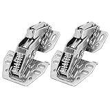Schranktürscharniere, 90 Grad, nicht gebohrt, hydraulische Scharniere, sanft schließende Scharniere, Küchenmöbel-Hardware-Zubehör, 2 Stück