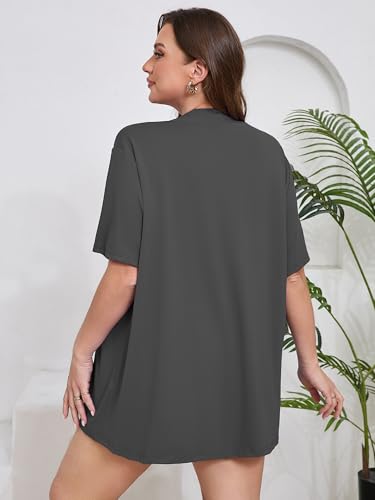Image of AusLook Women's Plus Size Lightweight Open Front Cardigan 3 /4 Sleeve Cover Ups Shrugs Shawls and Wraps Kimono Jacket Coat
