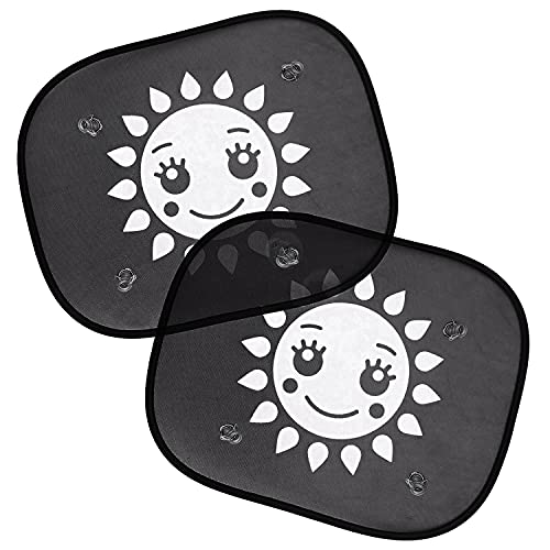 chuckle - 2 Pare-Soleil Fenêtre Voiture avec Ventouses pour Bébés & Enfants, 44x36cm - Solide & Anti-UV Cover