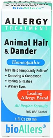 bioAllers Animal Hair and Dander Allergy Treatment | Homeopathic Formula May Help Relieve Sneezing, Congestion, Itching, Rashes & Watery Eyes | 1 Fl Oz