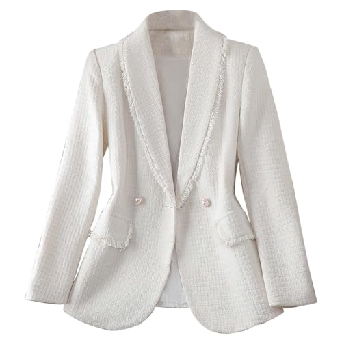 Women Plus Size Summer Fall Suit Blazer Single Button Full Length Lapel Collar Sleeve Business Work Wear Formal Jacket