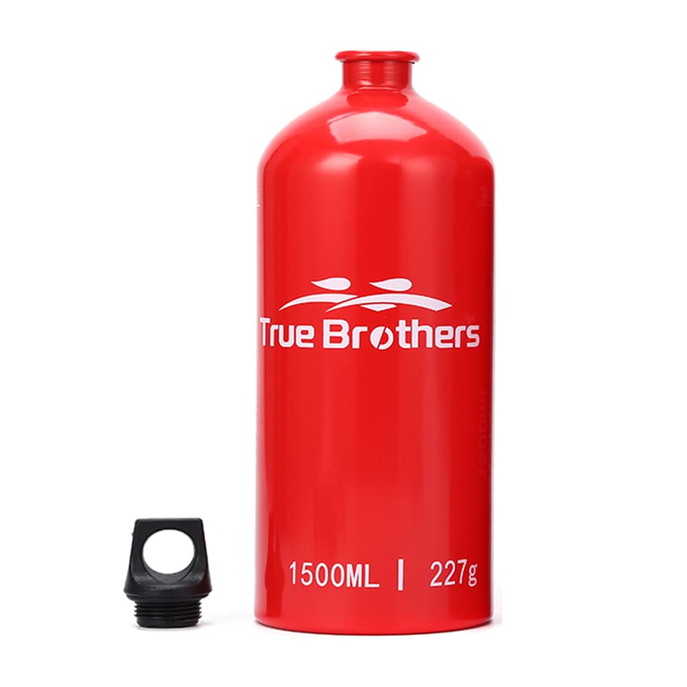 Botella de combustible de aceite de aluminio de 1,5 l, contenedor de aceite de Gas líquido y Alcohol para acampar, senderismo, mochilero