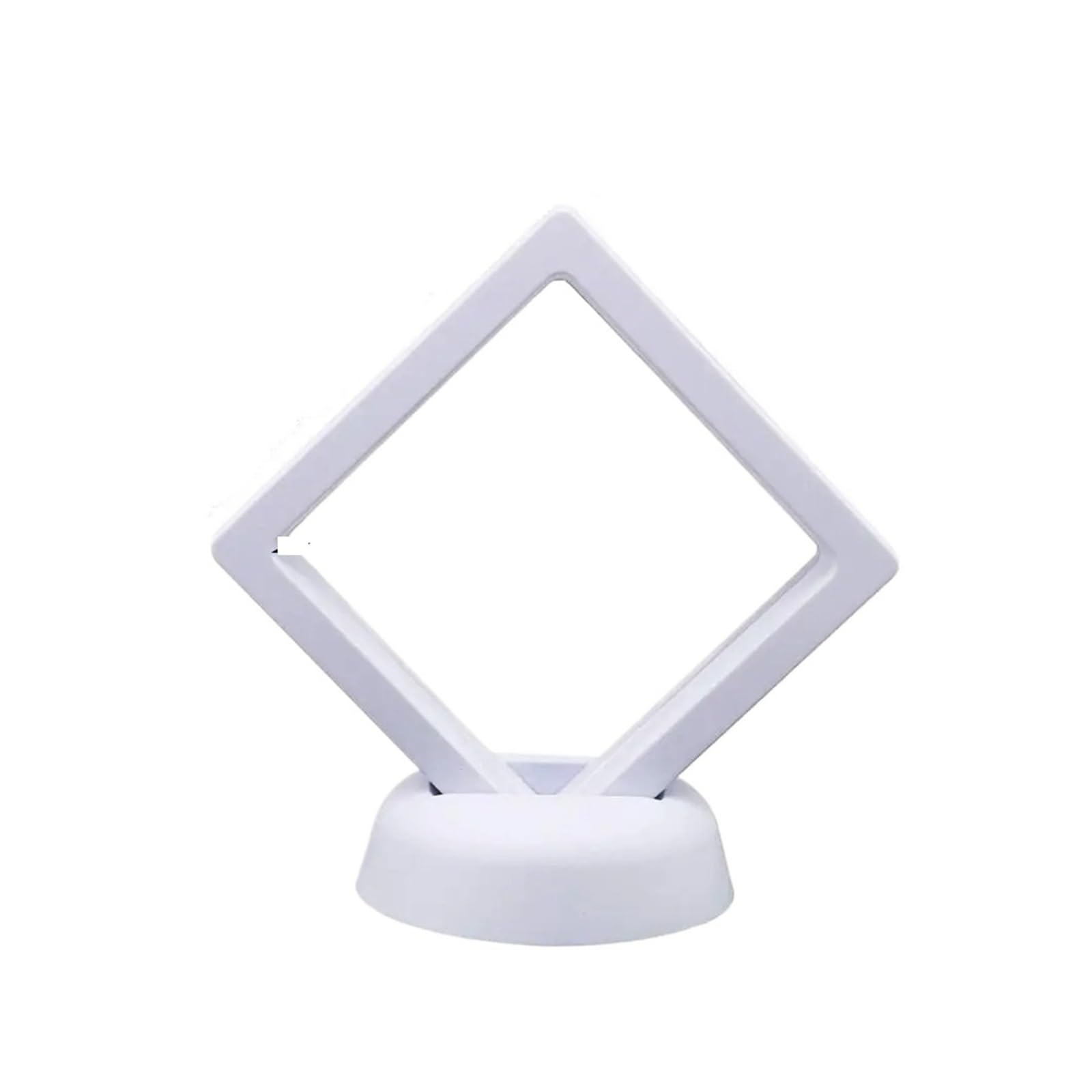 ZGCrumphant Display Floating Frame 10Pcs 3D Coin Jewelry Storage Box Display Case Stand for Necklace Watch Earring Gem Ring Medallion Medal Holder Container for Coins Jewelry(7x7x2cm (White))