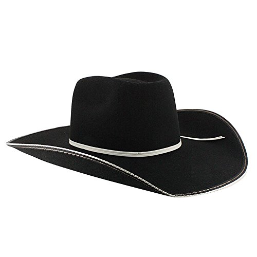 RESISTOL Men's Snake Eyes Wool Cowboy Hat Black 6 3/4