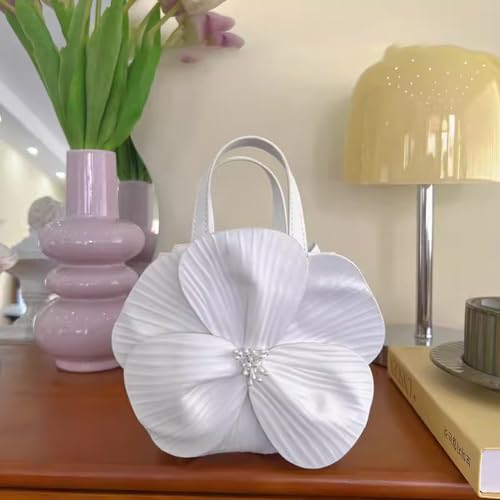 Image of Mini Flower Evening Purse Floral Clutch Purses for Women PU Leather Evening Handbag with Chain Wedding Party Prom