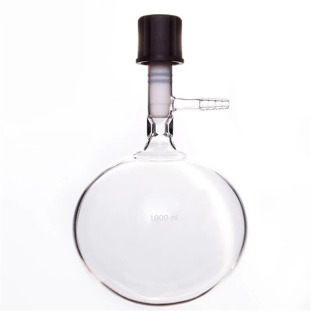 Attrezzature e forniture di laboratorio Valvola for alto vuoto a parete spessa sferica in vetro borosilicato F49 PTFE
