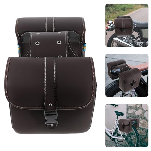 Bolsa lateral para motocicleta HANABASS de gran capacidad, bolsa de almacenamiento de cuero para equipaje y accesorios de motos miniatura 7