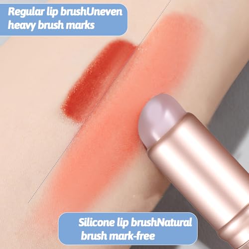 4 Stück Lippenpinsel aus Silikon Make Up Lippenmasken Applikator Beauty Tool mit Kappe Silicon Blush Brush Multifunktional Pinsel für Lippenstifte Lipgloss Lippenbalsam Concealer