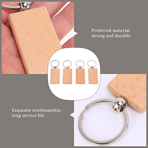 Chaîne à clés en bois rectangle à personnaliser pour organiser la maison avec style - 4