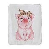 Vantaso Blankets Cute Girl Pig Pink Throws Soft Blanket Kids Girls Boys Bedroom 50x60 inch