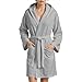 PETTI Artigiani Italiani Unisex Accappatoio Microfibra Bademantel aus Mikrofaser, grau, M
