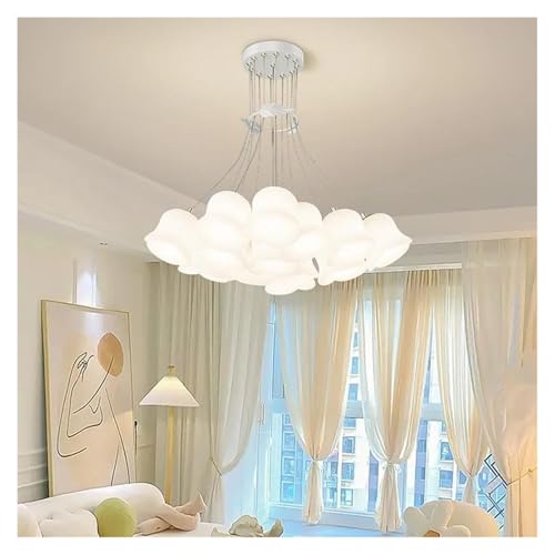 Lustre de plafond à fleurs avec 10 têtes LED au design intérieur moderne