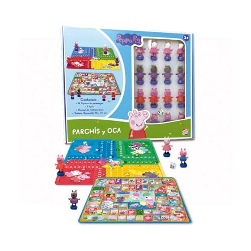 Cefa Toys- PARCHIS & OCA Peppa Pig Juguete, Multicolor, único (88325)