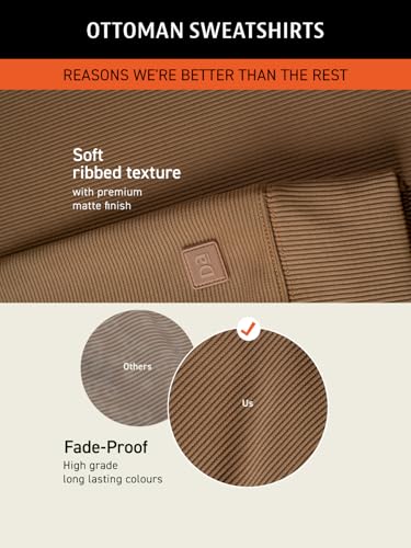 Image of DAMENSCH ReNEWd Soft Ribbed Texture, Strong Durable Fabric, Dyes Ottoman Half-Zip Sweatshirts