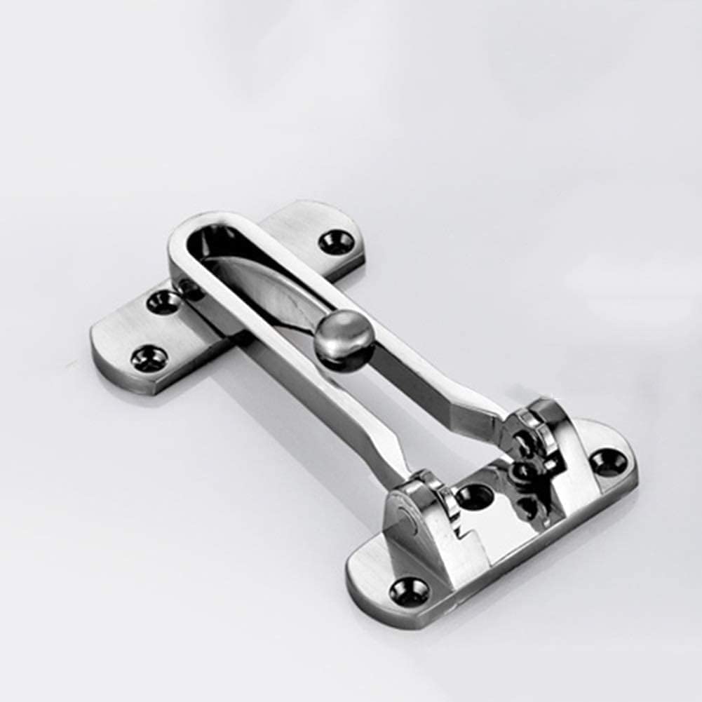 NVSFZGIYG Door Safety Chain, Latches Lock,Standard Security Anti-Theft Deduction Zinc Alloy Swing Bar Restrictors, Guard Window Latch