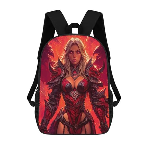Sac à dos scolaire Dragon Armor 17" imprimé 3D pour enfants et voyage décontracté