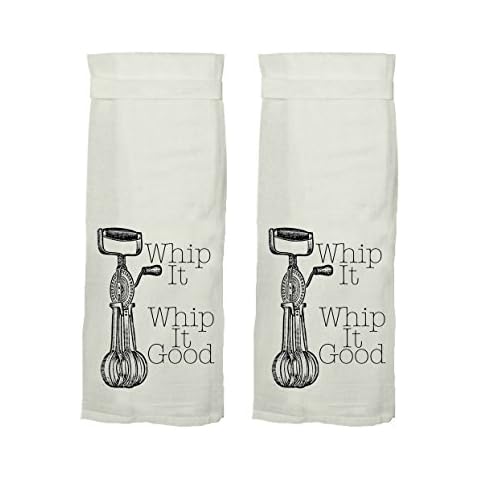 Twisted Wares Set of 2 Whip It, Whip It Good Hang Tight Towel Cover
