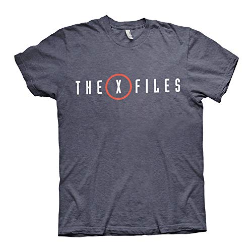The X-Files Oficialmente Licenciado Camiseta para Hombre (Azuloscuro Heather), XX-Large