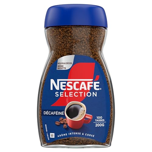 NESCAFE Sélection Décaféiné - Café Soluble Instantané - Grains Robusta - Flacon De 200 g NESCAFE Sélection Décaféiné - Café Soluble Instantané - Grains Robusta - Flacon De 200 g