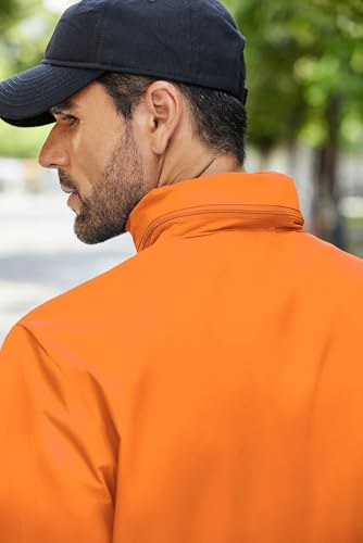 Image of COOFANDY Men's Rain Jacket Waterproof Packable Raincoat Lightweight Rain Shell Hood Travel Golf Hiking Cycling Zip Pockets
