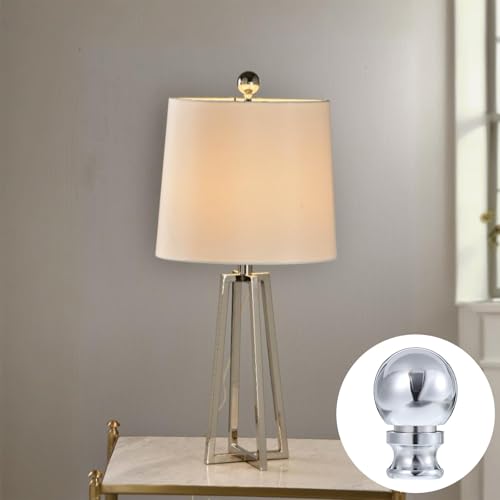Image of 2 Pack Ball Lamp Finials Lamp Shade Screw Caps 1 /4-28 in Base Metal Knob Topper Finial Lampshade Topper Knob for Table or Floor Lamps