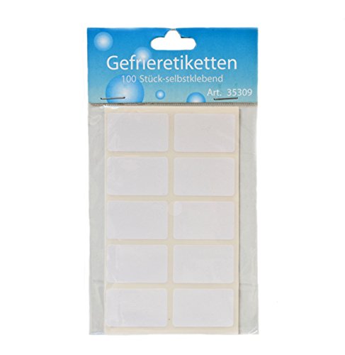 Gefrieretiketten weiß, 100 Stck, selbstklebend