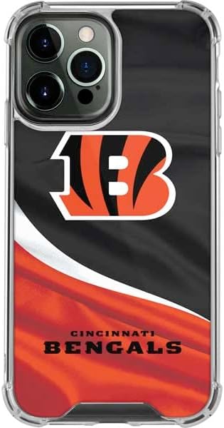 Skinit Clear Phone Case Compatible with iPhone 14 Pro Max - Officially Licensed NFL Cincinnati Bengals Design