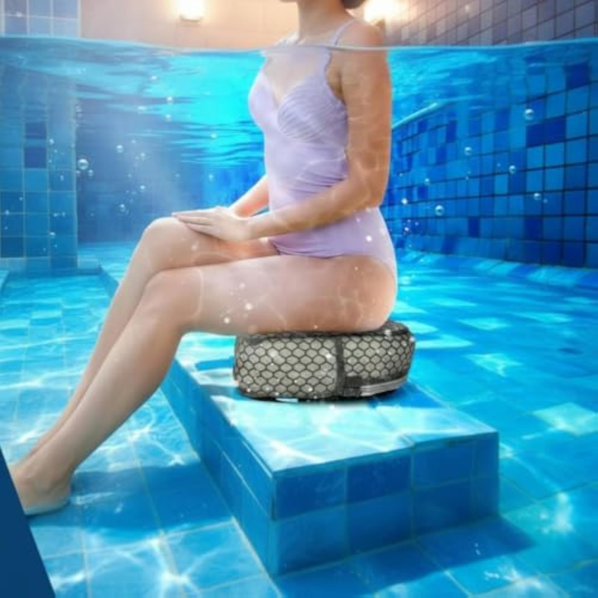 Quick Sinking Hot Tub Booster Seat, Submersible Spa Cushion