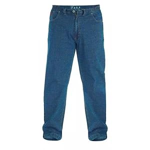 U.S Trading Duke Bailey and Balfour Kingsize Relaxed Comfort Fit Stretch Jeans with Elasticated Waist