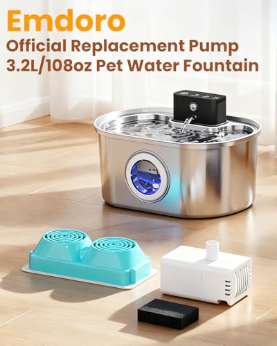 Bomba de fuente para gatos ultra silenciosa que soluciona fallos en dispensador 3.2L 5