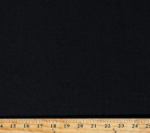 Pre-Smocked Jersey Knit Black Shirred Lightweight 2-Way Stretch 50