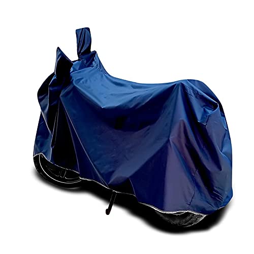 Bhoomika Bike Cover Compabilty R15 V4 with Water Resistant and Dust Proof Premium Polyester Fabric (Blue Stipe) 2
