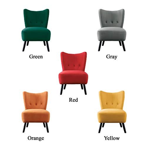 Sillón con tapizado de tela verde miniatura 7