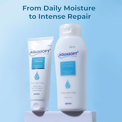 Image of Aquasoft Lotion | Lightweight | Fast Absorbing | Non-comedogenic | Hypoallergenic | Paraben-free | Dermatologically Tested | Shea Butter + Glycerin + Squalene | Non-sticky | All Skin Types | 100 ml