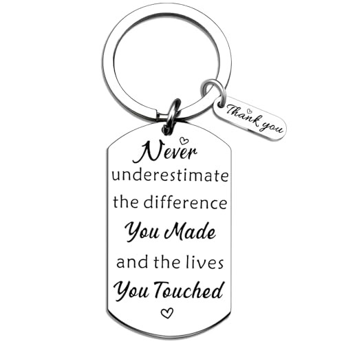 isiyu Retirement Gifts for Women, Keychain with Inspirational Message, Thank